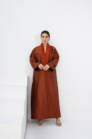Blaze Abaya in Burnt Orange
