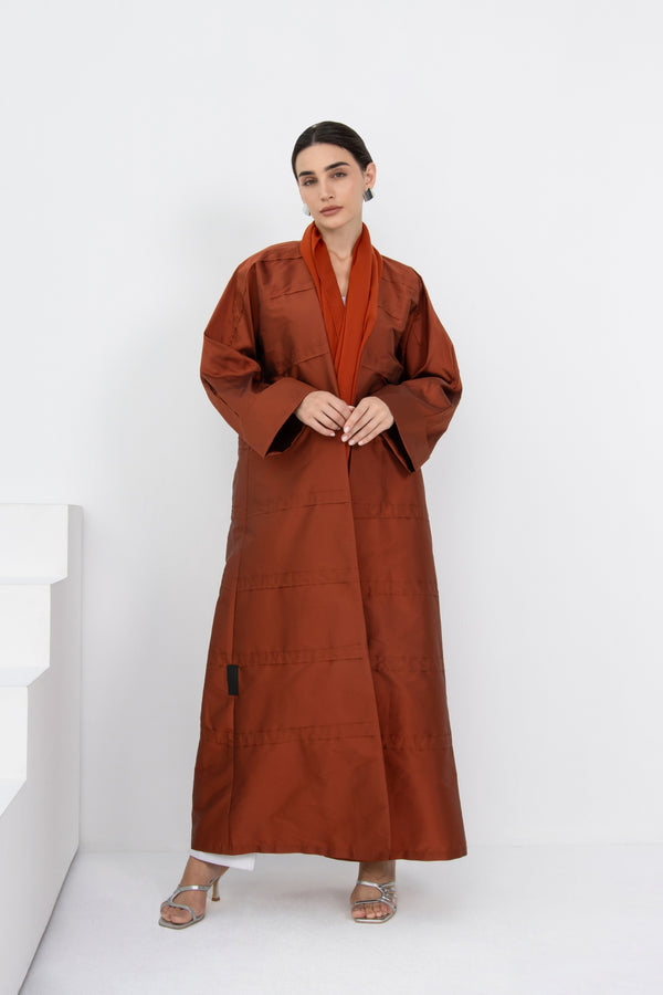 Blaze Abaya in Burnt Orange