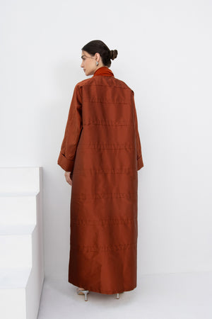 Blaze Abaya in Burnt Orange
