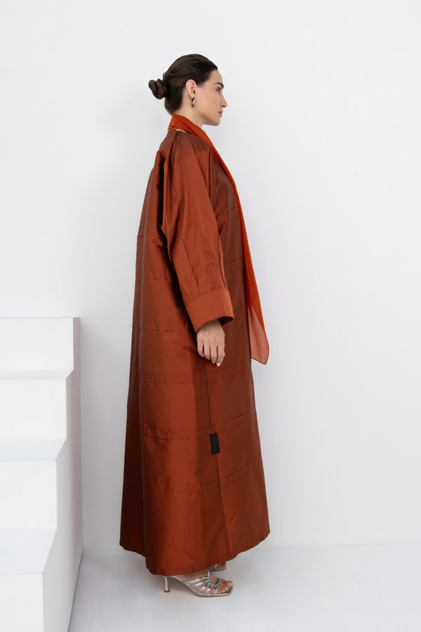 Blaze Abaya in Burnt Orange