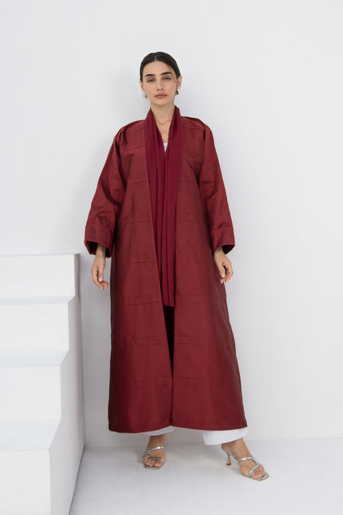 Blaze Abaya in Cherry