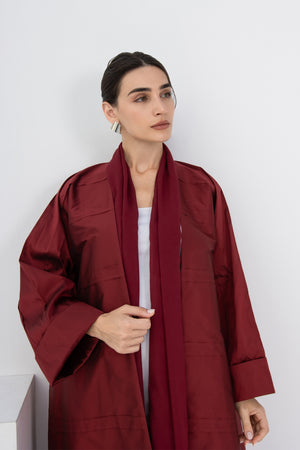 Blaze Abaya in Cherry
