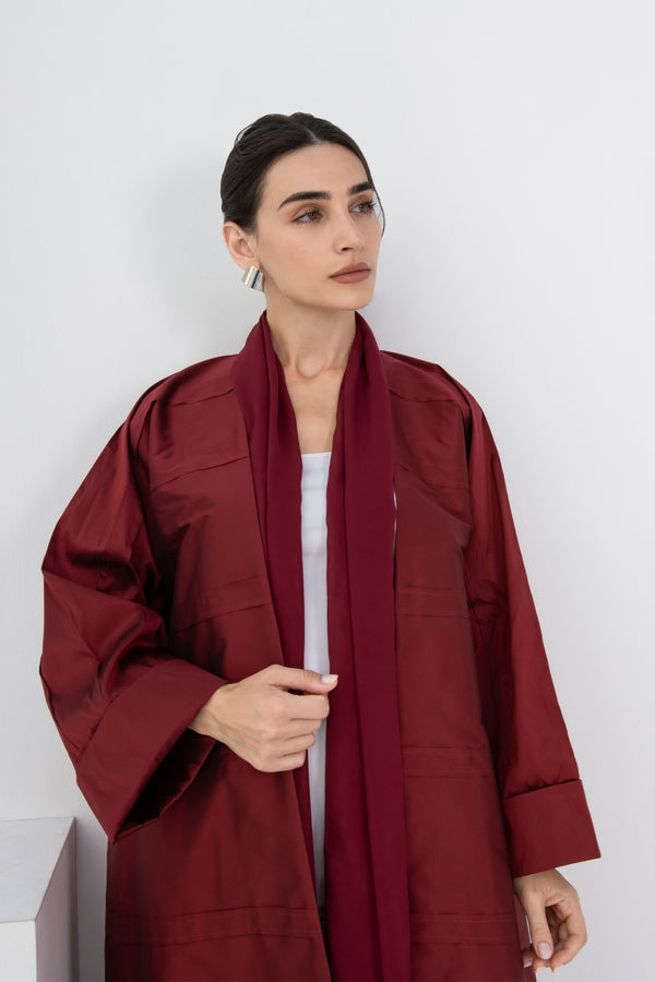Blaze Abaya in Cherry