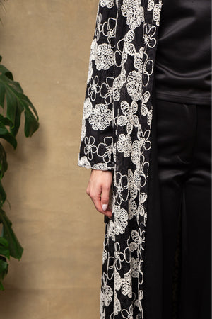 Blossom in black Abaya