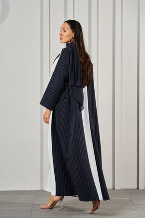 Brindled Abaya in Navy