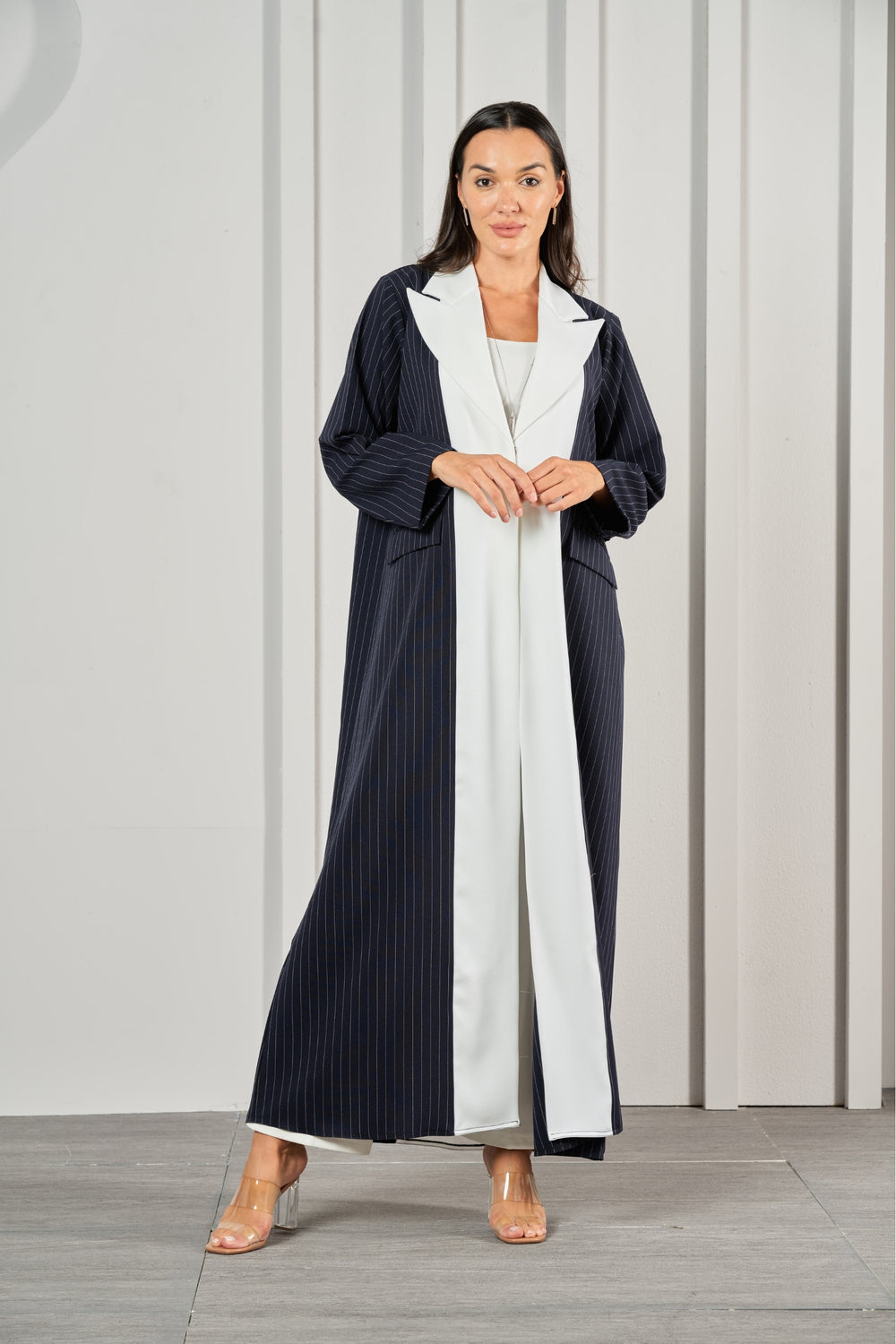 Brindled Abaya in Navy