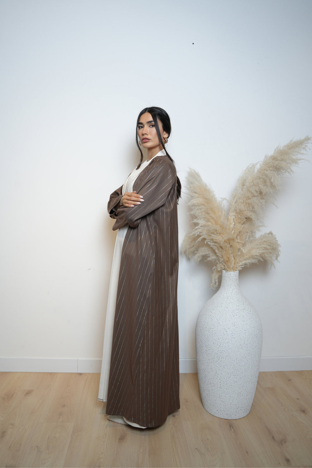 Brindled Abaya in Brown