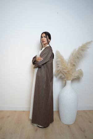 Brindled Abaya in Brown