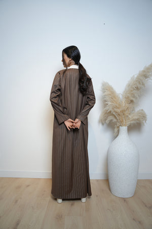 Brindled Abaya in Brown