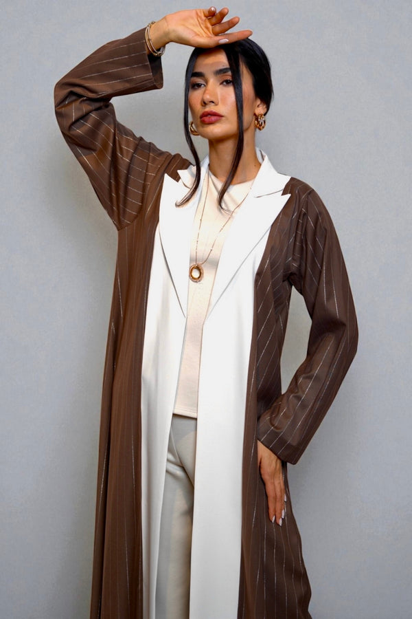 Brindled Abaya in Brown