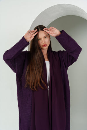 Dime Abaya in Plum