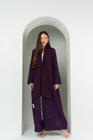 Dime Abaya in Plum