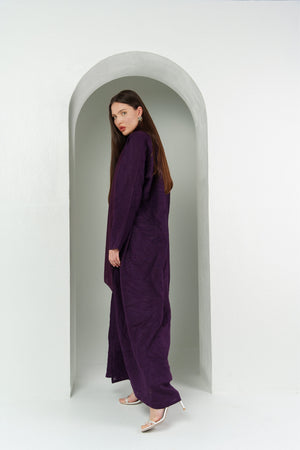 Dime Abaya in Plum