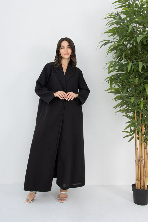 Double Collar Blazer in Black