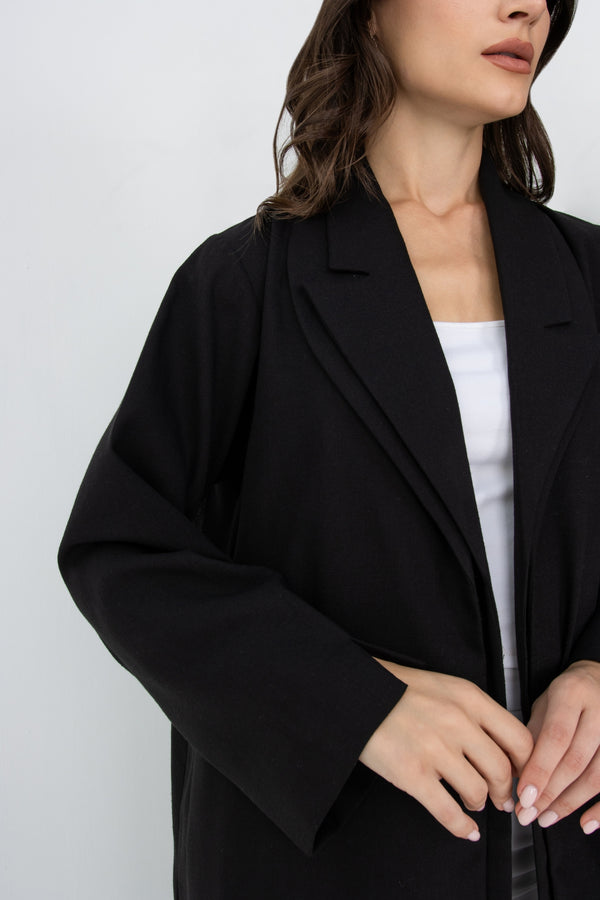 Double Collar Blazer in Black