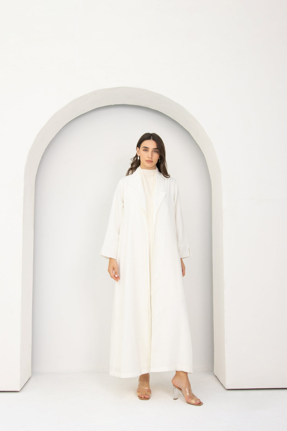 Double Collar Blazer in Off White