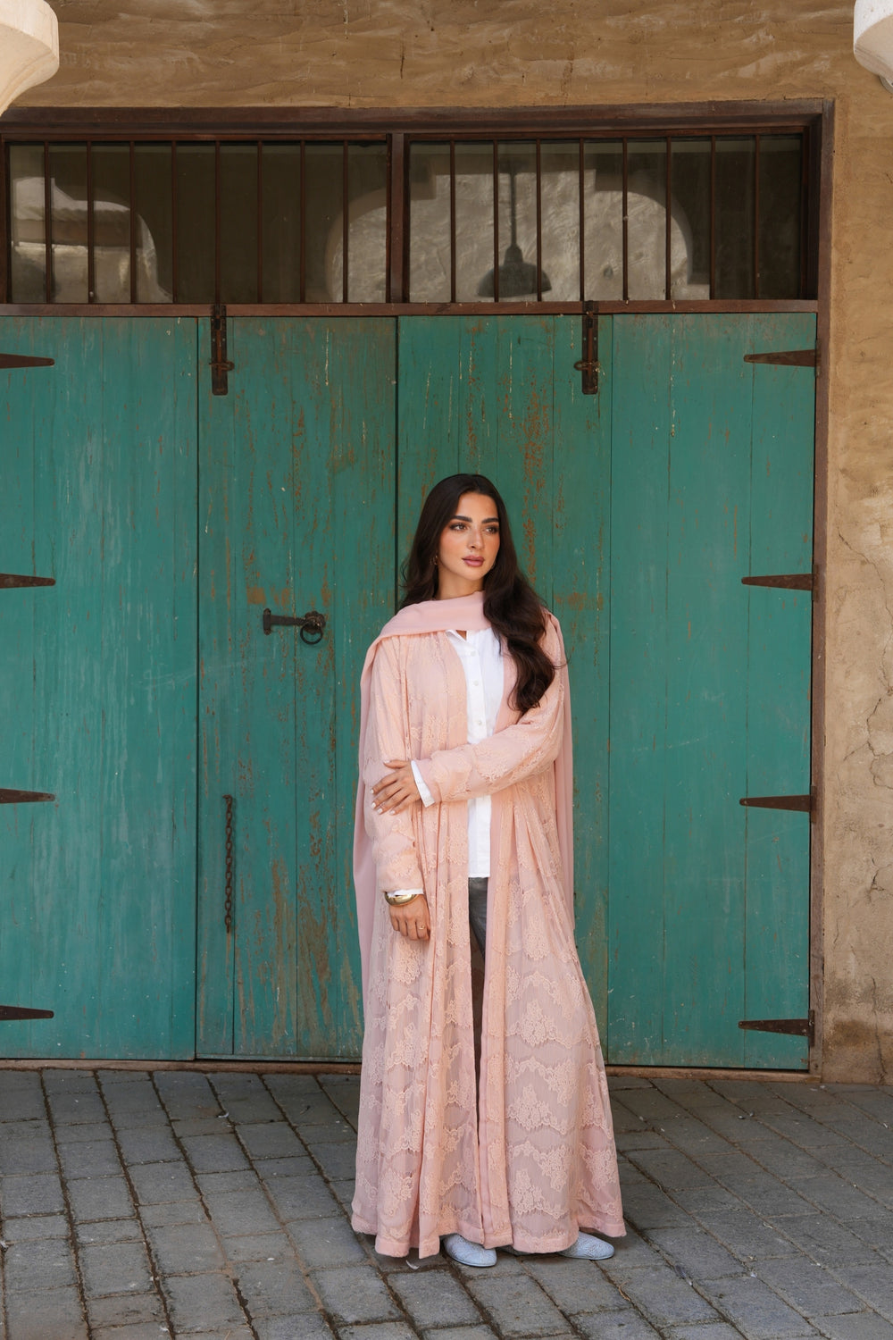 Droplet in Apricot Abaya