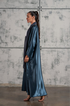Glassy Abaya in Blue (Reversable)