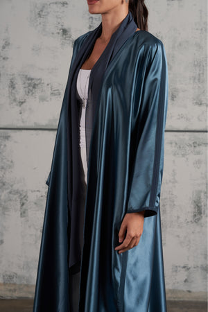 Glassy Abaya in Blue (Reversable)