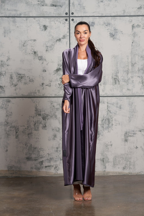 Glassy Abaya in Lilac Purple (Reversable)