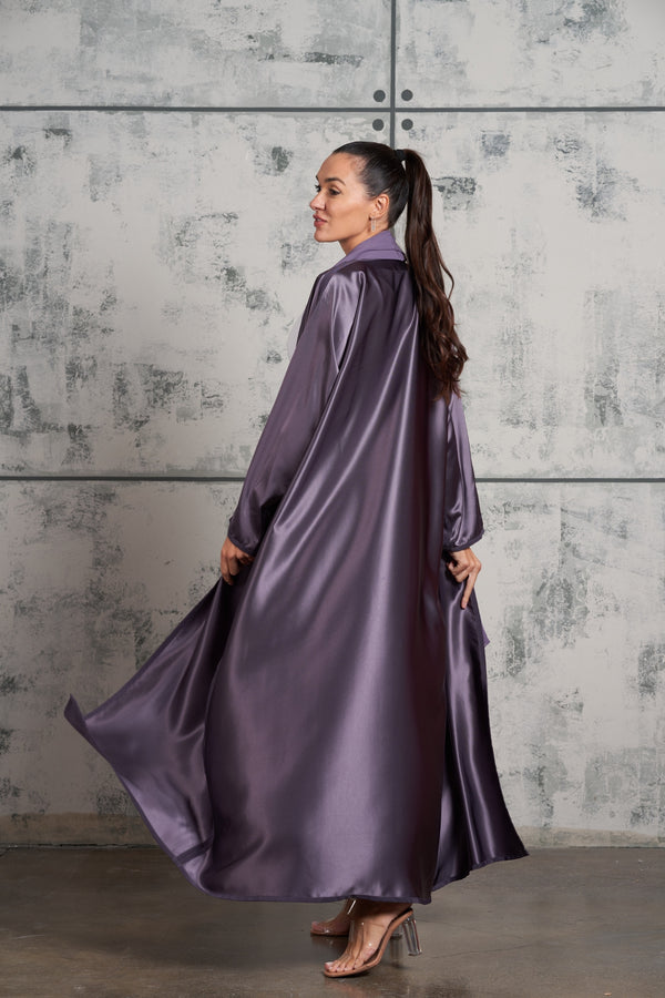 Glassy Abaya in Lilac Purple (Reversable)