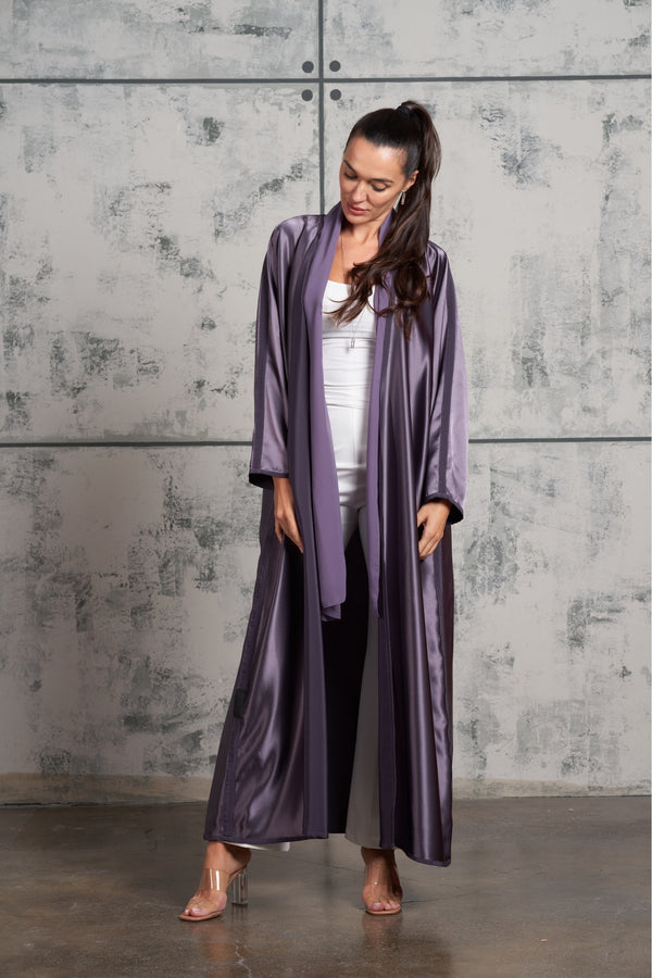 Glassy Abaya in Lilac Purple (Reversable)