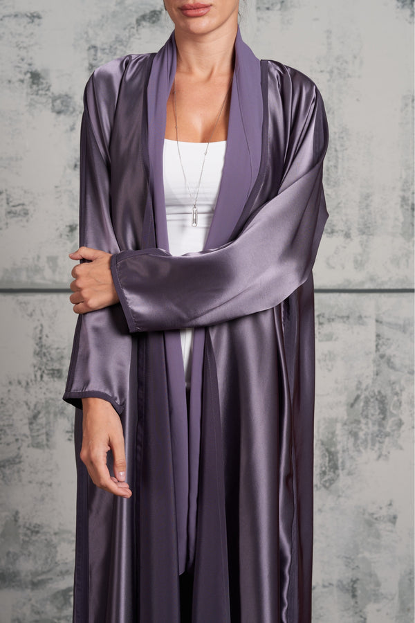 Glassy Abaya in Lilac Purple (Reversable)