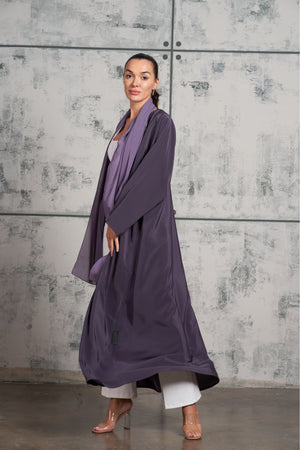 Glassy Abaya in Lilac Purple (Reversable)