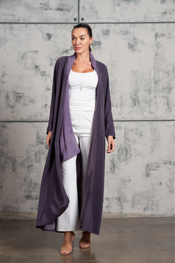 Glassy Abaya in Lilac Purple (Reversable)