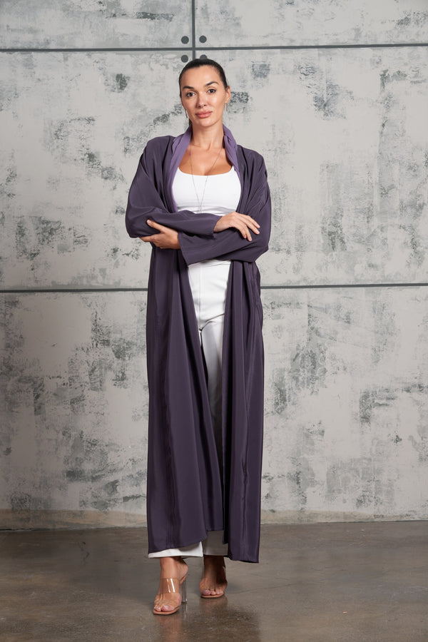 Glassy Abaya in Lilac Purple (Reversable)