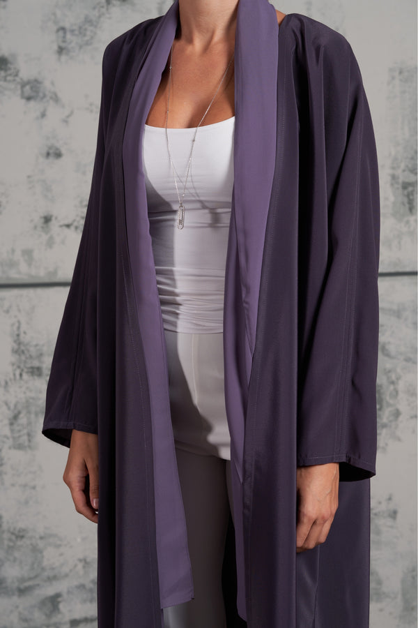 Glassy Abaya in Lilac Purple (Reversable)