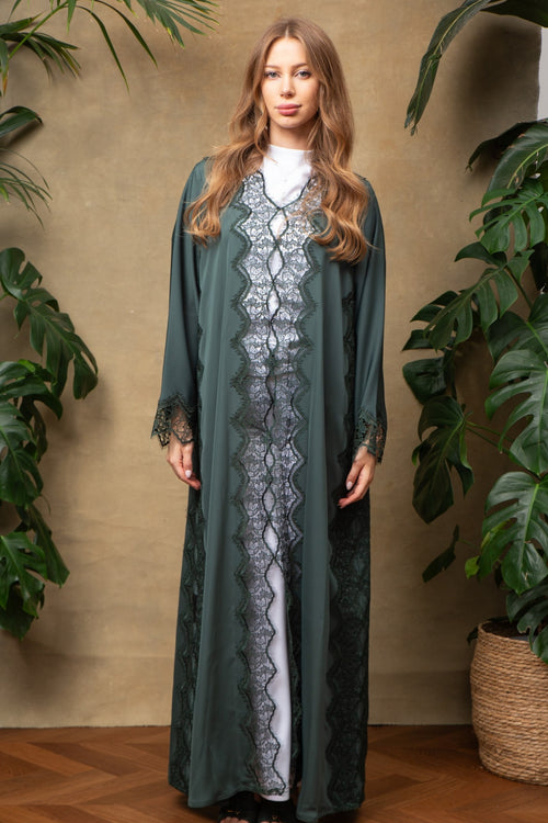 Juliet in Forest Lace Abaya