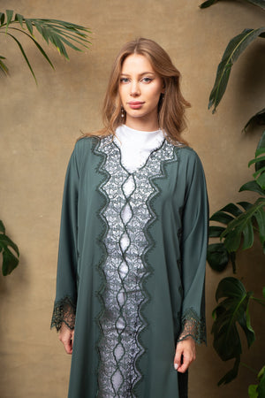 Juliet in Forest Lace Abaya