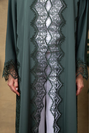 Juliet in Forest Lace Abaya