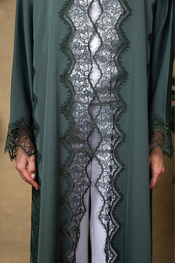Juliet in Forest Lace Abaya