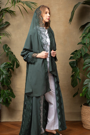 Juliet in Forest Lace Abaya
