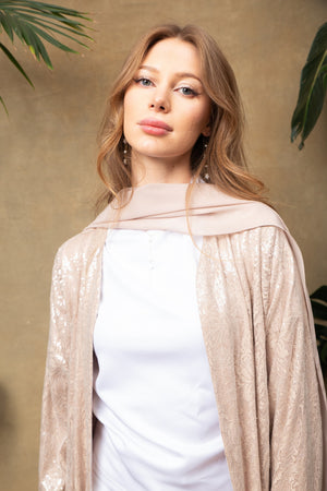 Lina in Champagne Abaya