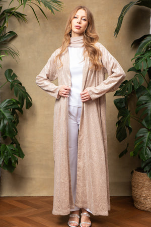 Droplet in Apricot Abaya