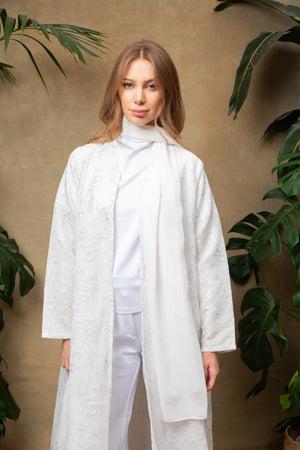 Lina in White Abaya