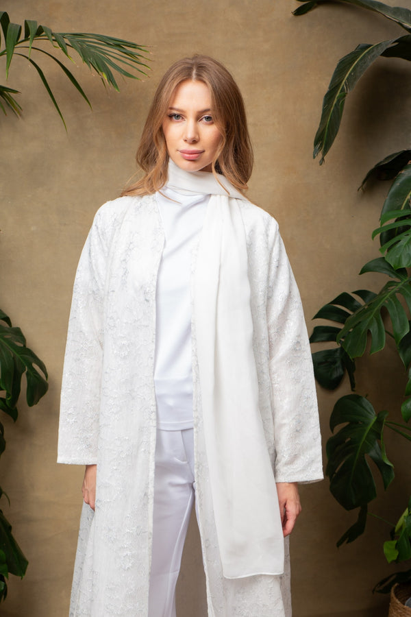 Lina in White Abaya