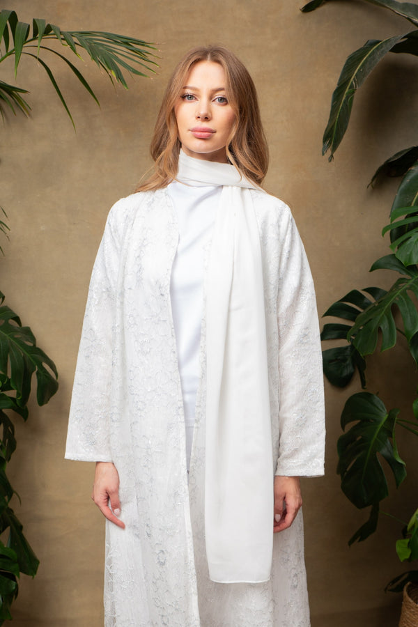 Lina in White Abaya