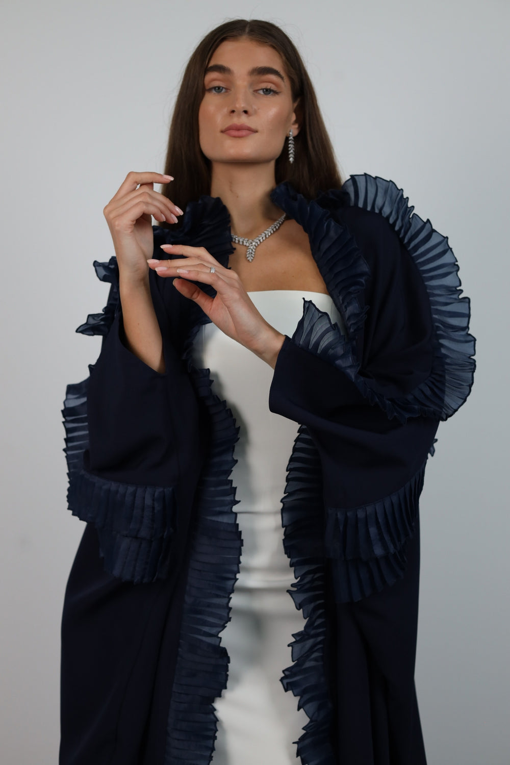 Peonne Abaya in Navy