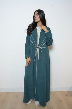 Ribboned Abaya in Blue