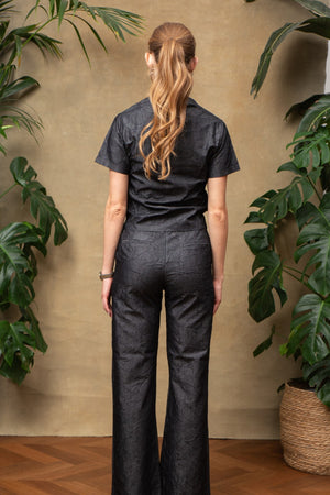 Scuba Set in Black Denim Crush