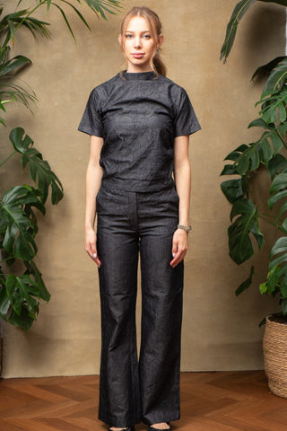 Scuba Set in Black Denim Crush