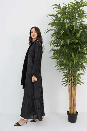 Shimmery Blaze Abaya in Black