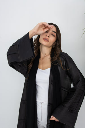 Shimmery Blaze Abaya in Black
