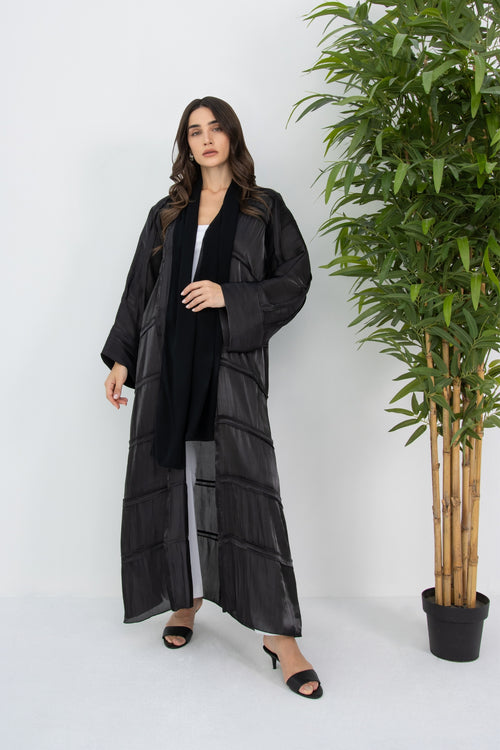 Shimmery Blaze Abaya in Black