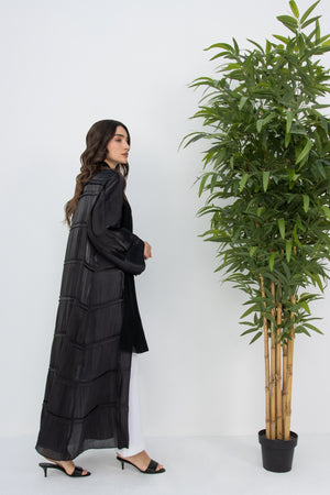 Shimmery Blaze Abaya in Black