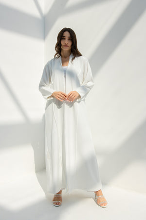 The Cloud Abaya in White